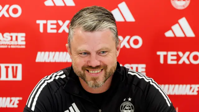 Jimmy Thelin in his pre-match news conference