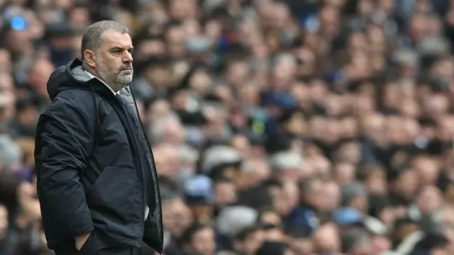 Ange Postecoglou of Tottenham Hotspur during the Premier League match between Tottenham Hotspur and Arsenal FC