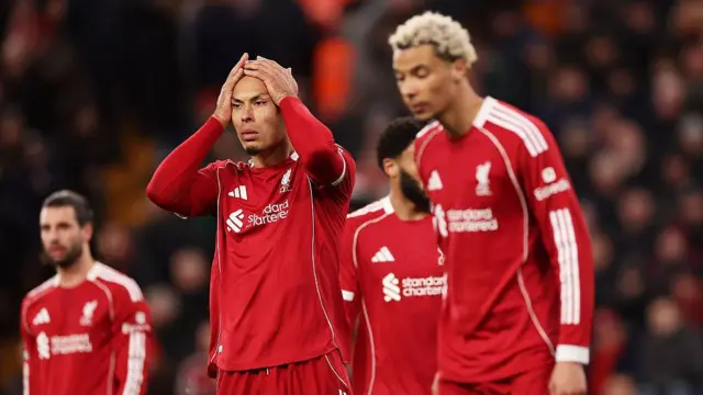 Virgil van Dijk reacts
