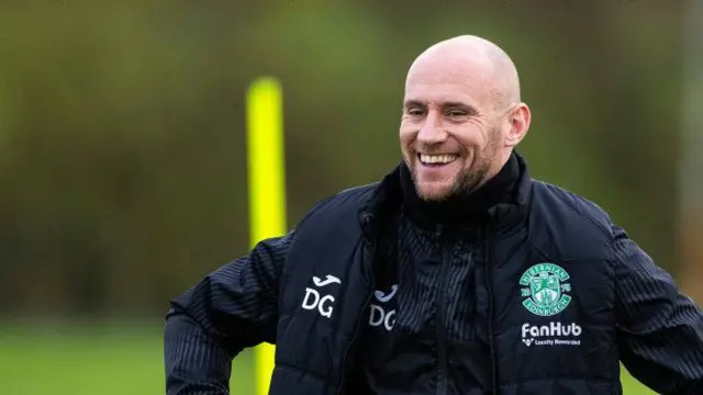 David Gray, Hibernian head coach at the club's training centre