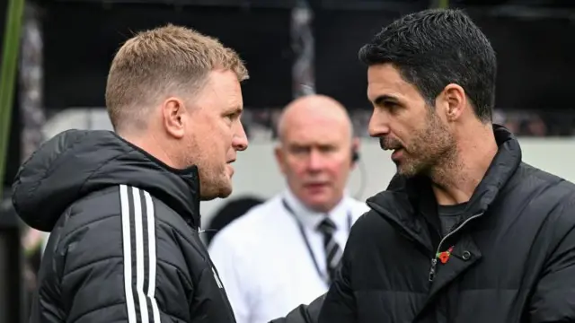 Eddie Howe and Mikel Arteta