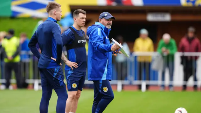 Steve Clarke in Scotland training