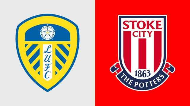 Badges of Leeds United and Stoke City