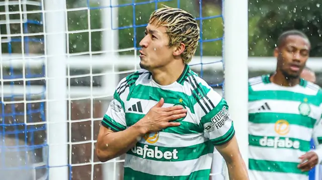Daizen Maeda scored his first league goal of the season at Rugby Park on Sunday