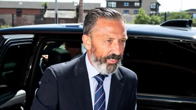 Derek McInnes arrives at Ibrox ahead of his unveilng as the new manager of Rangers Football Club during a press conference at Ibrox Stadium, on June 24, 2026