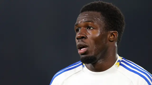 Wilfried Gnonto in action for Leeds United