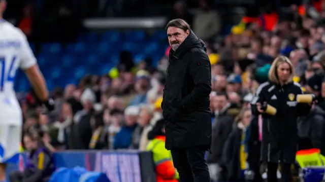 Daniel Farke watching Leeds United