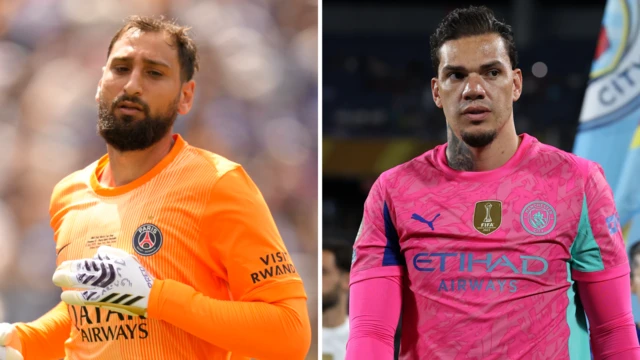 Gianluigi Donnarumma and Ederson split picture
