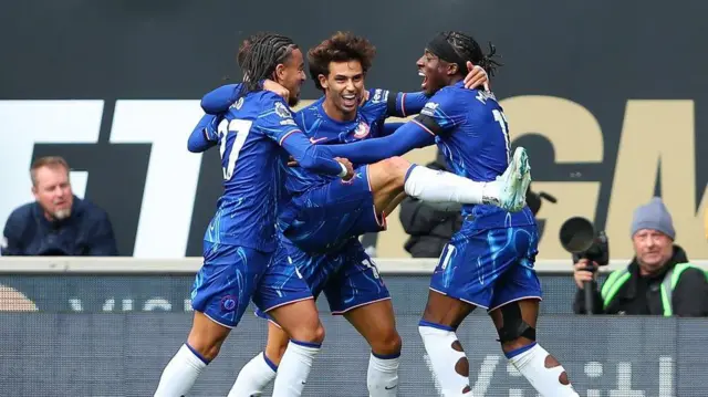 Chelsea players celebrate