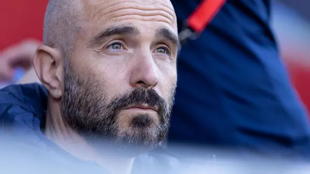 Enzo Maresca looks on from the bench