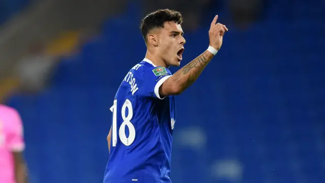 Alex Robertson celebrates his goal against Southampton