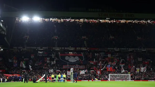 General view of the Stretford End 