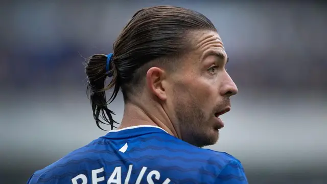 Jack Grealish playing for Everton