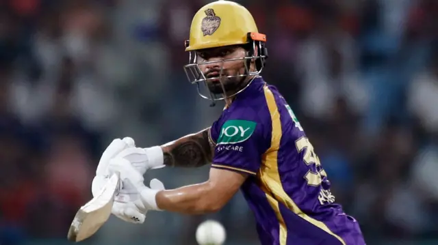 Kolkata Knight Riders' Rinku Singh in action