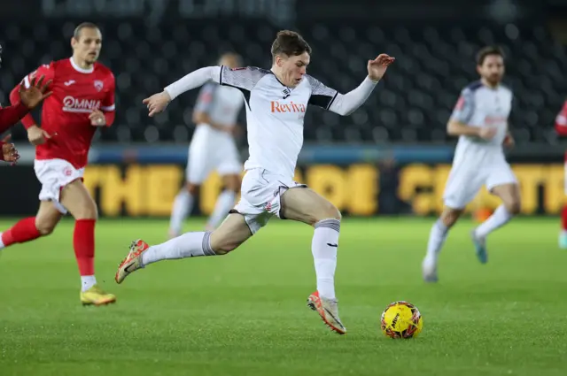 Sam Parker in action against Morecambe in the FA Cup