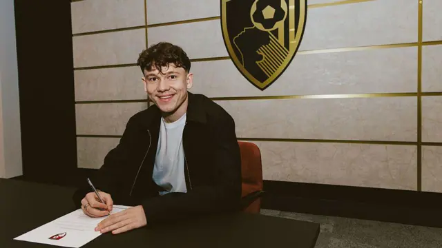 New AFC Bournemouth signing Alex Toth is unveiled at Canford Performance Centre