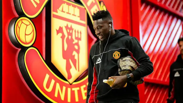 Andre Onana arrives at Old Trafford
