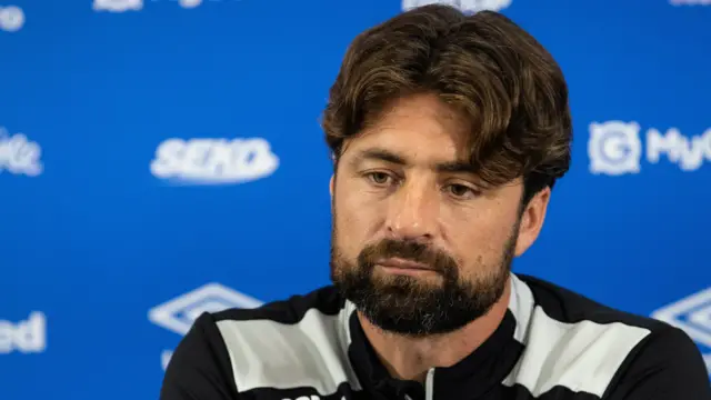 Head coach Russell Martin during a Rangers MD-1 press conference at the Rangers Training Centre
