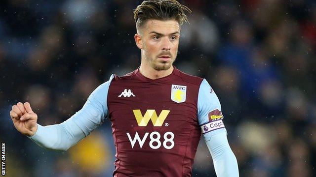 Aston Villa midfielder Jack Grealish