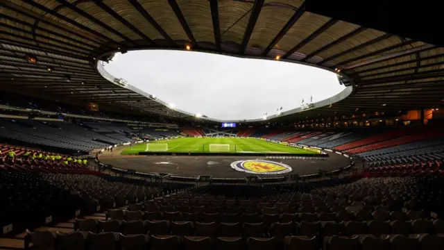 GLASGOW, SCOTLAND - OCTOBER 15: A General Stadium View during a UEFA Nations League Group A1 match between Scotland and Portugal at Hampden Park, on October, 15, 2024, in Glasgow, Scotland (Photo by Craig Williamson / SNS Group)