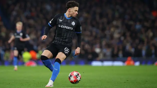 Chemsdine Talbi in action for Club Brugge