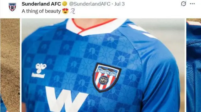 Sunderland's 2025-26 away strip is modelled