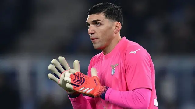 Lazio goalkeeper Christos Mandas