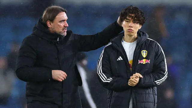 Daniel Farke and Ao Tanaka