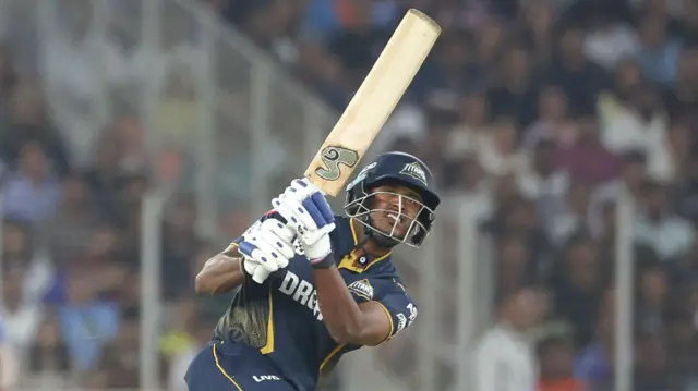 Sai Sudharasan batting for Gujarat Titans