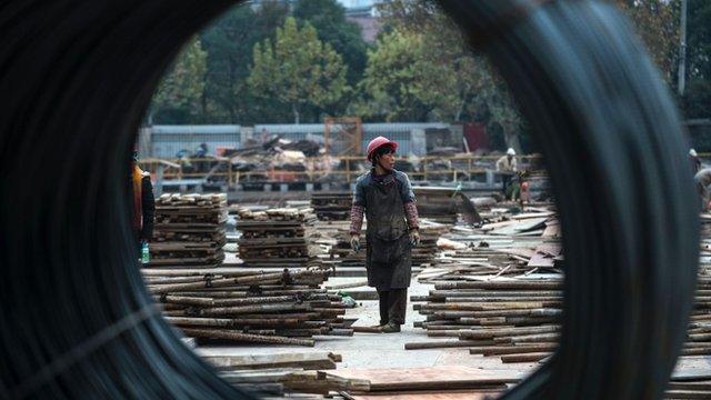 Construction worker in Shanghai