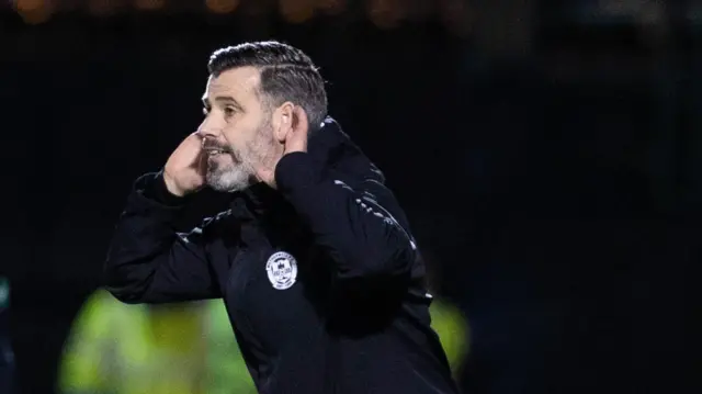 Motherwell Manager Stuart Kettlewell during a William Hill Premiership match between St Mirren and Motherwell at the SMiSA Stadium