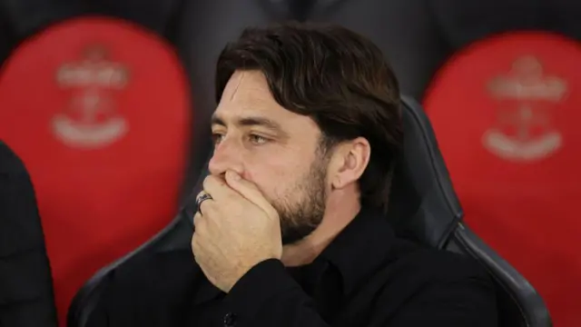 Russell Martin manager / head coach of Southampton during the Premier League match between Southampton FC and Tottenham Hotspur FC at St Mary's Stadium