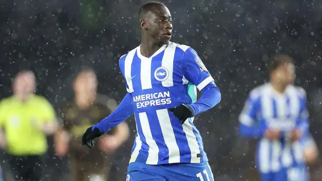 Minteh in action for Brighton