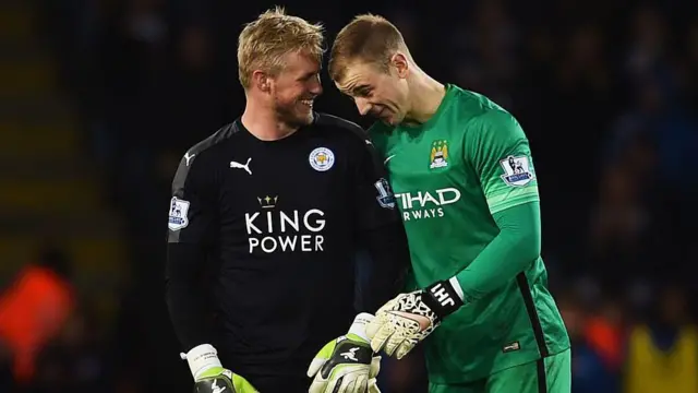 Kasper Schmeichel and Joe Hart