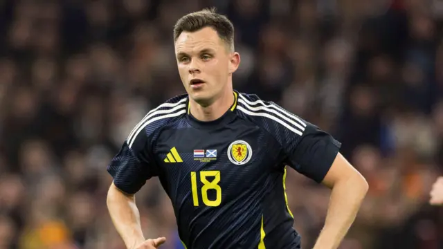 Lawrence Shankland in action for Scotland