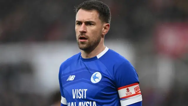 Aaron Ramsey in action for Cardiff at Stoke 