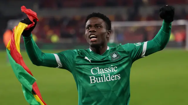 Plymouth Argyle forward Michael Baidoo