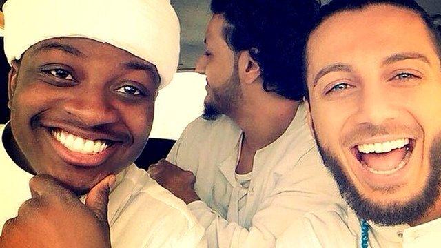 Karter Zaher and Jae Deen of the Muslim rap duo Deen Squad