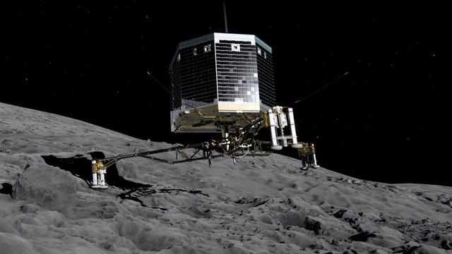 illustration of Philae landing