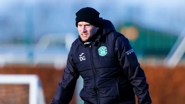David Gray in Hibernian training