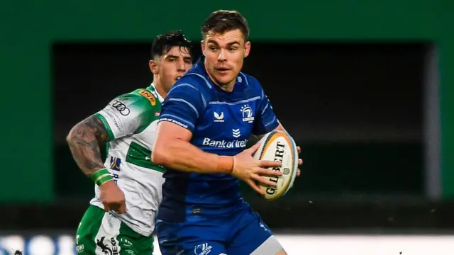 Leinster's Garry Ringrose in first-half action against Benetton