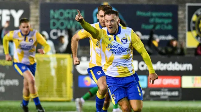 Tiarnan Mulvenna celebrates