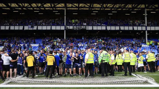 Everton fans at Goodison Park