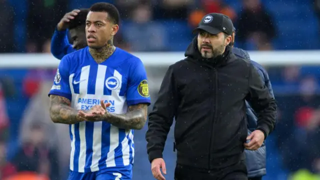 Brighton & Hove Albion's Igor (left) and Roberto De Zerbi (right)