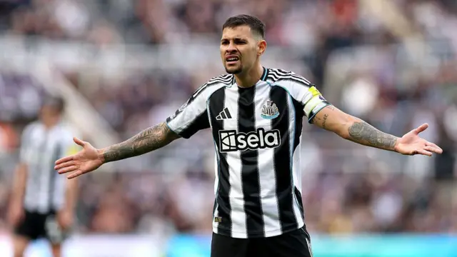  Bruno Guimaraes of Newcastle United reacts