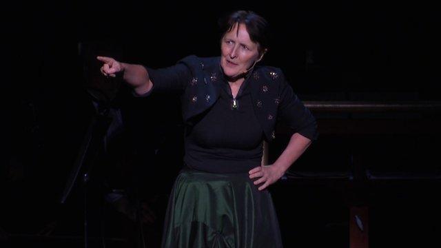 Actress Fiona Shaw performing at The Kennedy Center in Washington DC