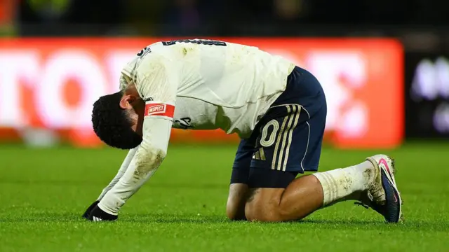 Morgan Gibbs-White of Nottingham Forest reacts after suffering a knock 