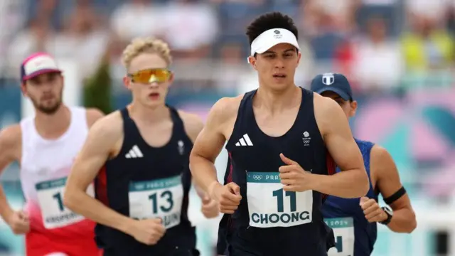 Joe Choong in action during laser run