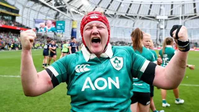 Aoife Wafer celebrates