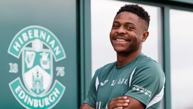 Hibernian midfielder Miguel Chaiwa